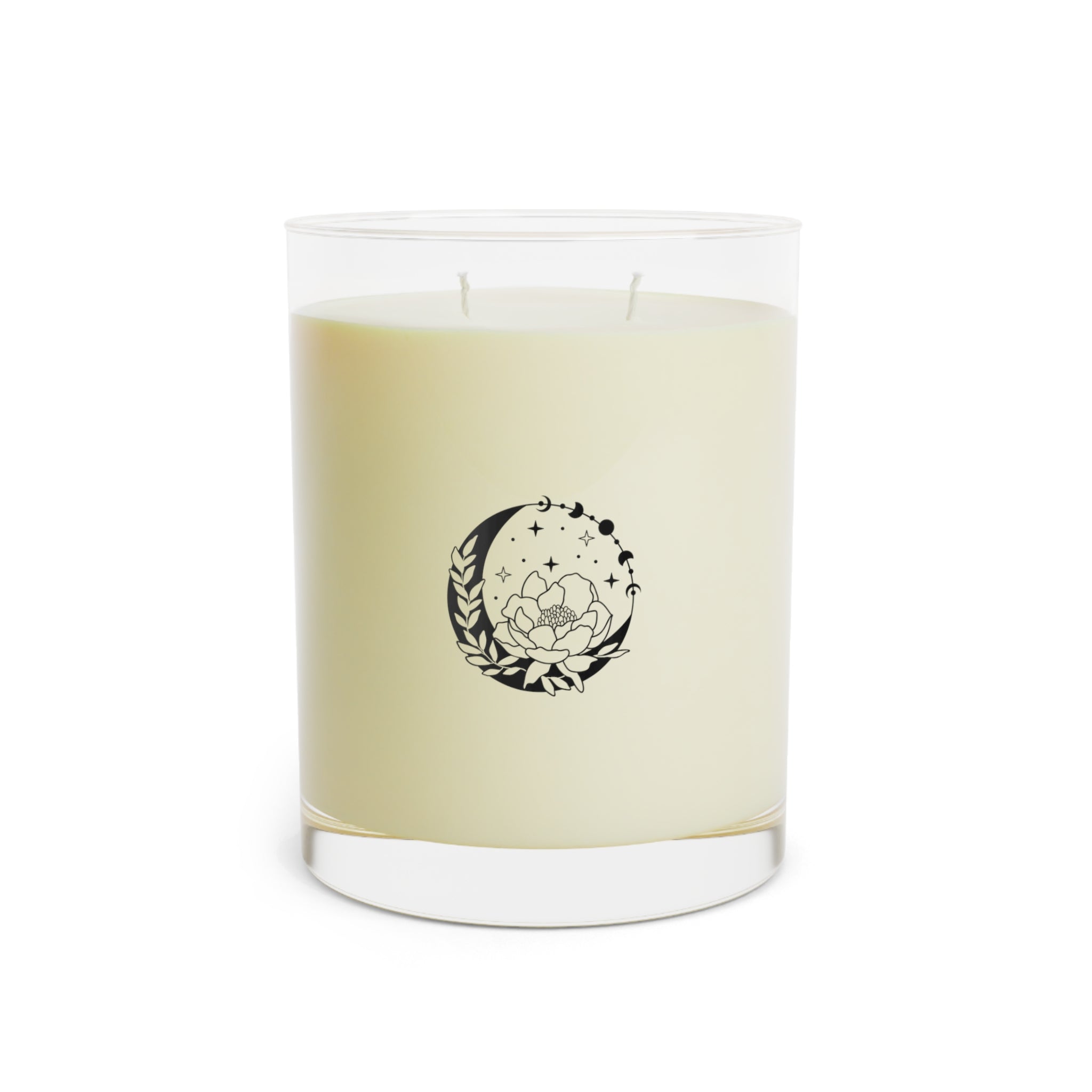 11oz Glass Scented Candle — Floral Moon & Stars Soy Candle